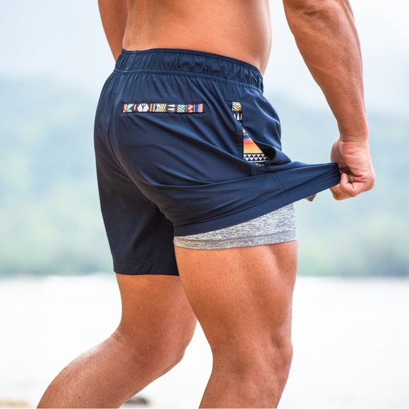 Wowie Nomad Hybrid Blue Shorts Fitted Liner Size Medium - Picture 7 of 7